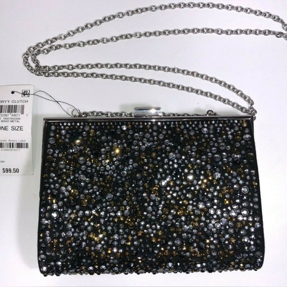 INC International Concepts Handbags - Inc International Concepts Clutch Loryy Sparkle Dressy Bag Rhinestone Black NWT